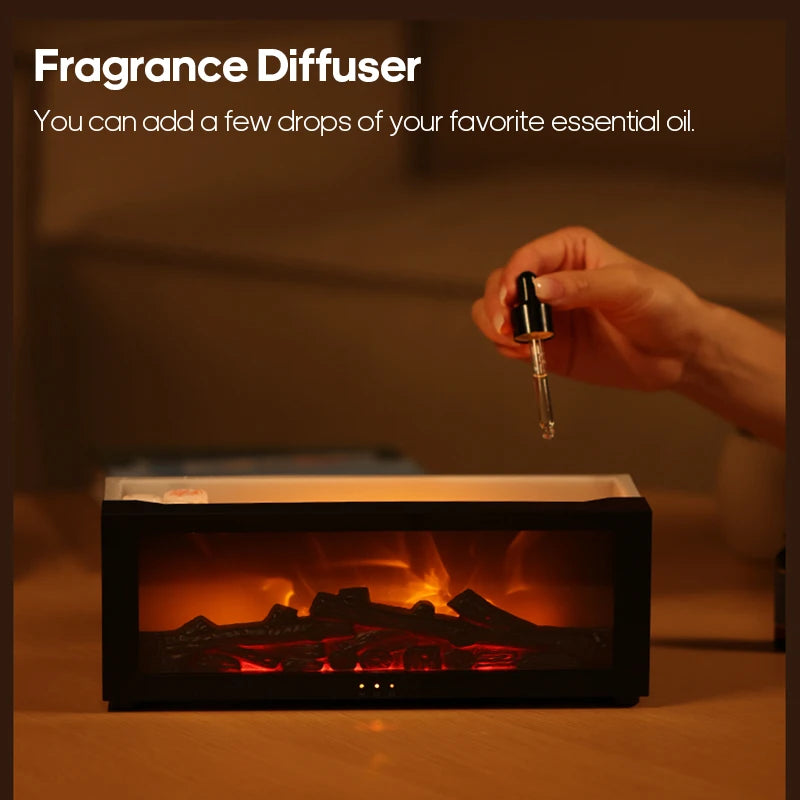 Fire Place Aroma Humidifier LED Diffuser