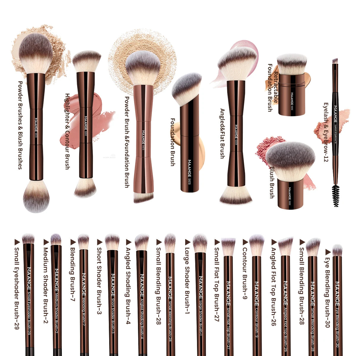 MAANGE Makeup Brush Essentials Set